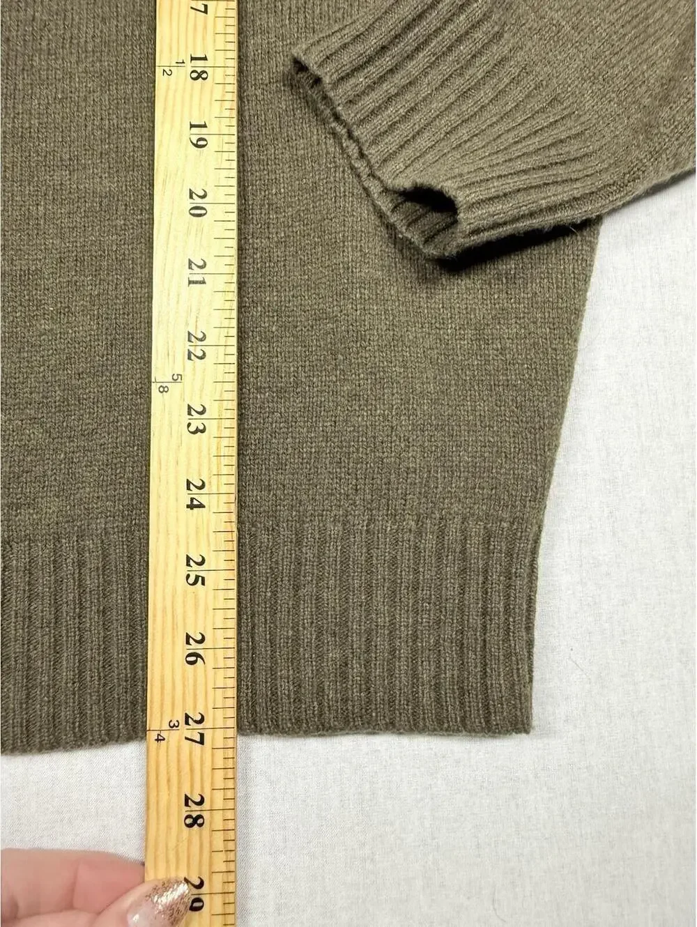 Jos A. Bank Lambs Wool 1/4 Zip Sweater Men Sz M Green Pullover Preppy‎ Old Money